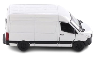 Macheta metalica Kinsmart Mercedes-Benz Sprinter, Alb, scara 1:36
