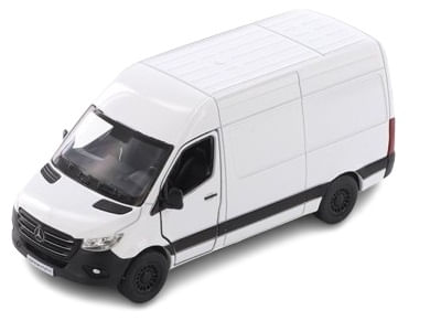 Macheta metalica Kinsmart Mercedes-Benz Sprinter, Alb, scara 1:36 - 1 | YEO
