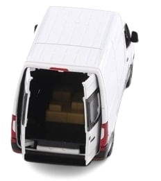 Macheta metalica Kinsmart Mercedes-Benz Sprinter, Alb, scara 1:36 - 4 | YEO
