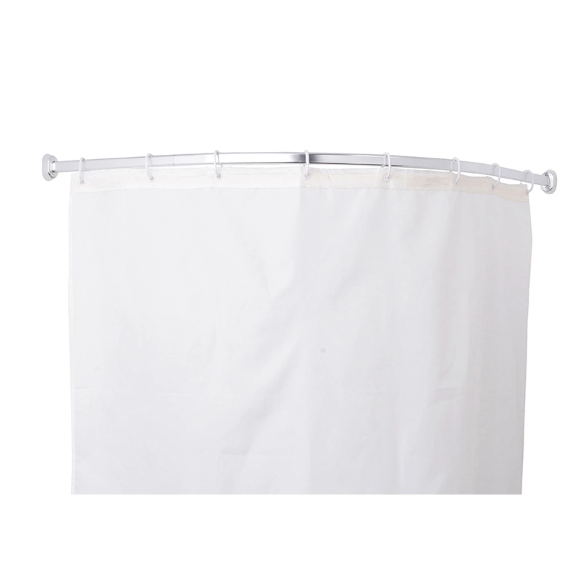 Set Cadita de dus 90x90 semirotunda, baterie cabina dus, perdea de dus alba, sifon cadita si bara de dus semirotunda — imaginea 6