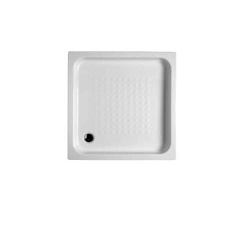 Set Cadita de dus 80x80 patrata, baterie cabina dus, perdea de dus alba, sifon cadita si bara perdea dus 2 piese — imaginea 5