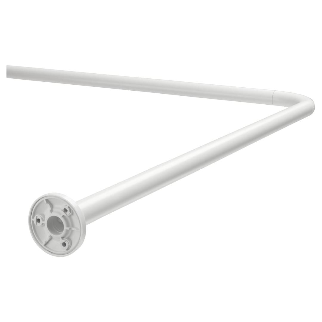 Set Cadita de dus 90x90 patrata, baterie cabina dus, perdea de dus alba, sifon cadita si bara de perdea 2 piese — imaginea 9
