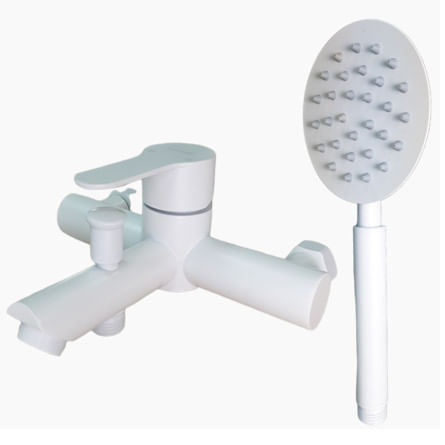 MIXXUS DAX-009 WHITE EURO baterie baie din otel inoxidabil — imaginea 3