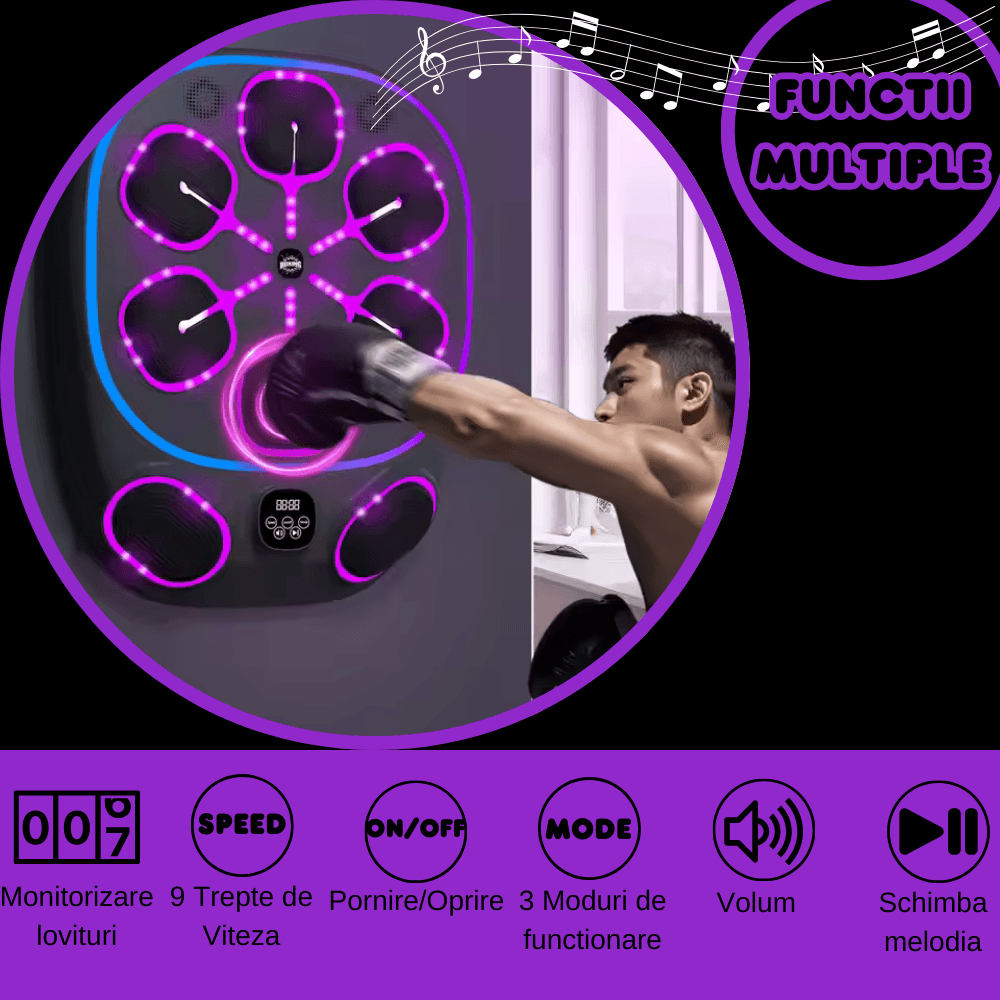 Tinta lovituri Box, Danesso®, Difuzor Dublu incorporat, Conexiune Bluetooth, Manusi Incluse, Pentru Copii si Adulti - 3 | YEO