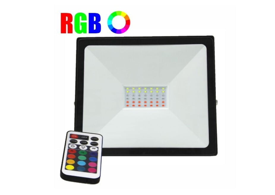 Proiector cu led RGB 16 culori, 50w, IP65, telecomanda ir inclusa — imaginea 3