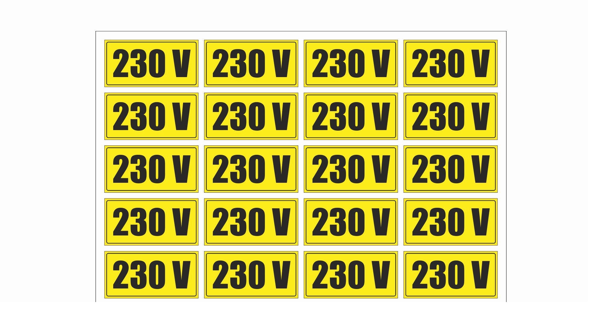 Sticker indicatoare, Semnalizare prize, 20buc