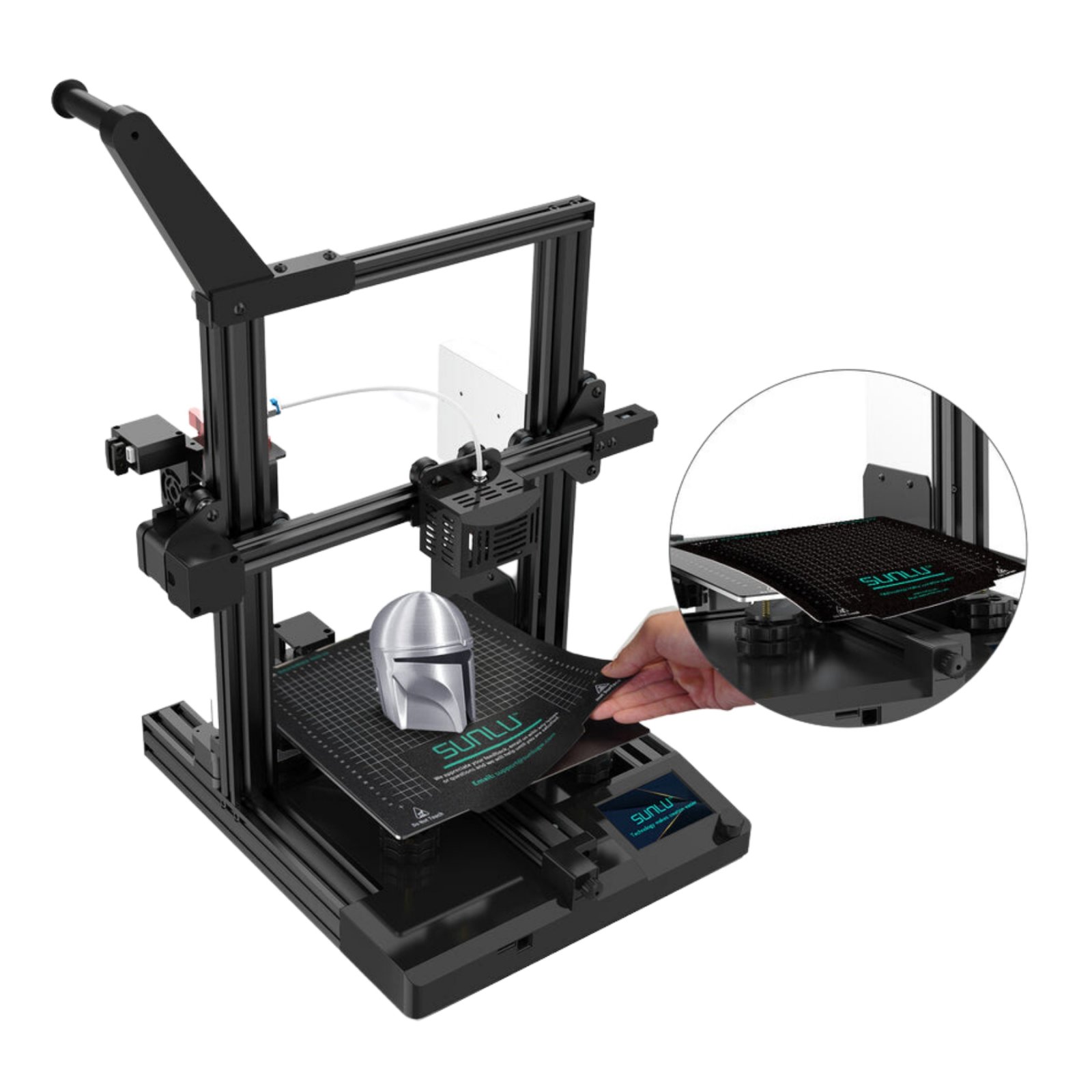 2 Suprafate de printare, 1 magnetica Sunlu, pentru imprimanta 3d cu dimensiunea de 235 x 235 mm