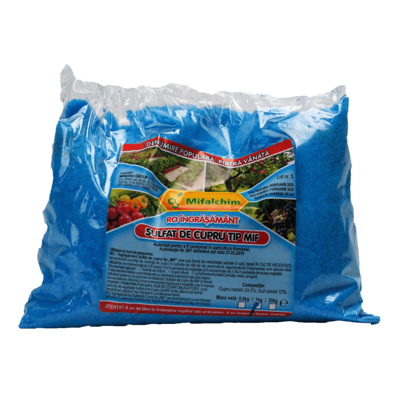 Fungicid Sulfat de cupru tip MIF 1 kg