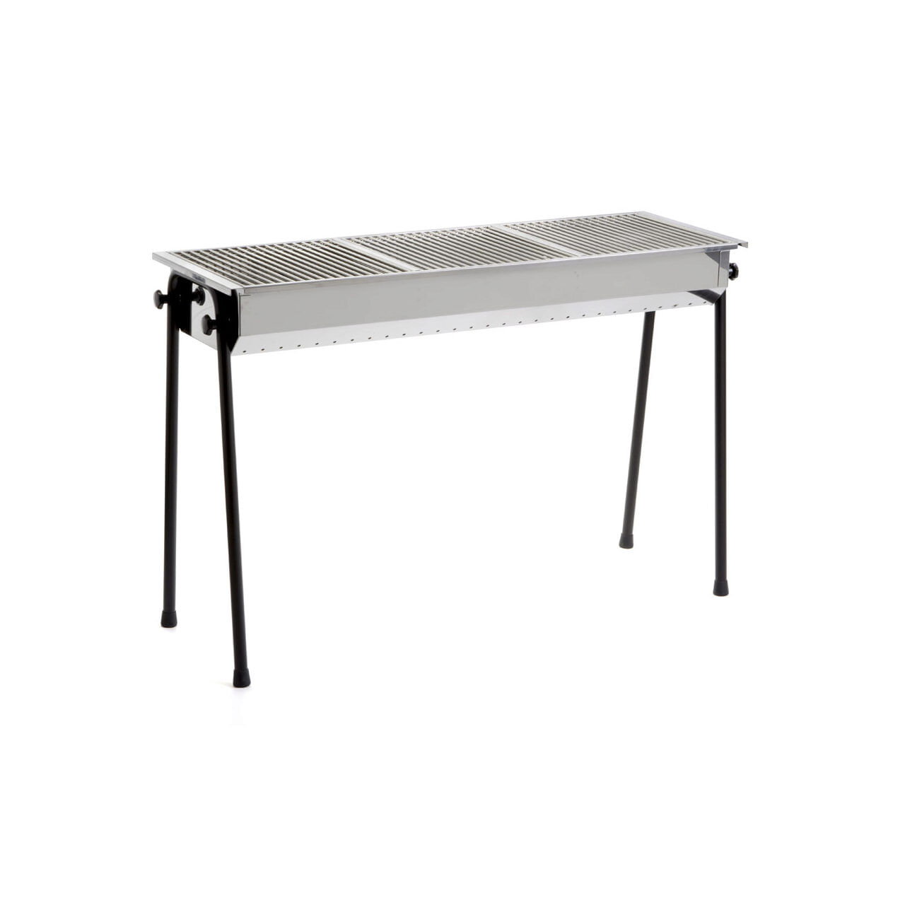 Gratar carbuni, inox, cu 3 gratare 345x345 mm fiecare, 1145x380x(H)770 mm, Hendi Resto,