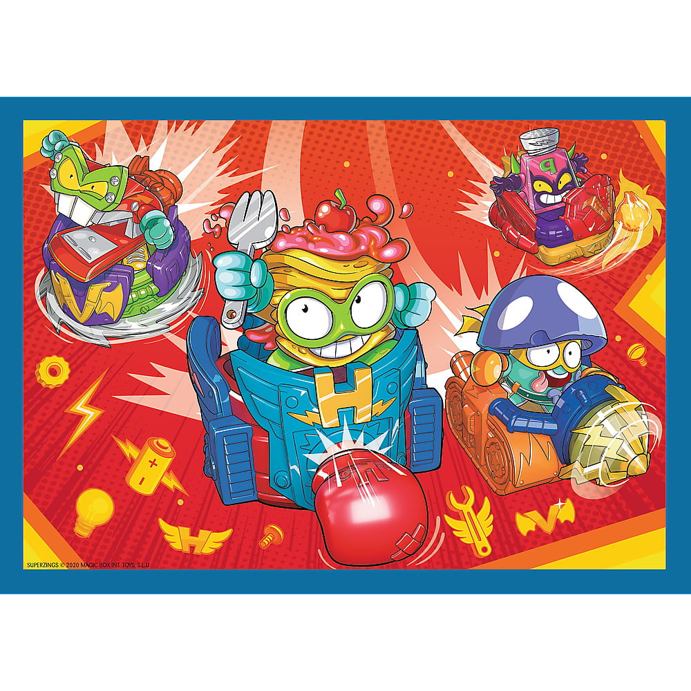 Puzzle Trefl 4in1 super things super actiunea