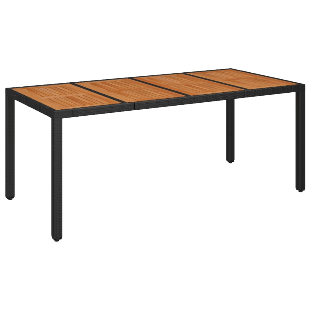 Set mobilier de gradina cu perne, 9 piese, negru, poliratan — imaginea 4