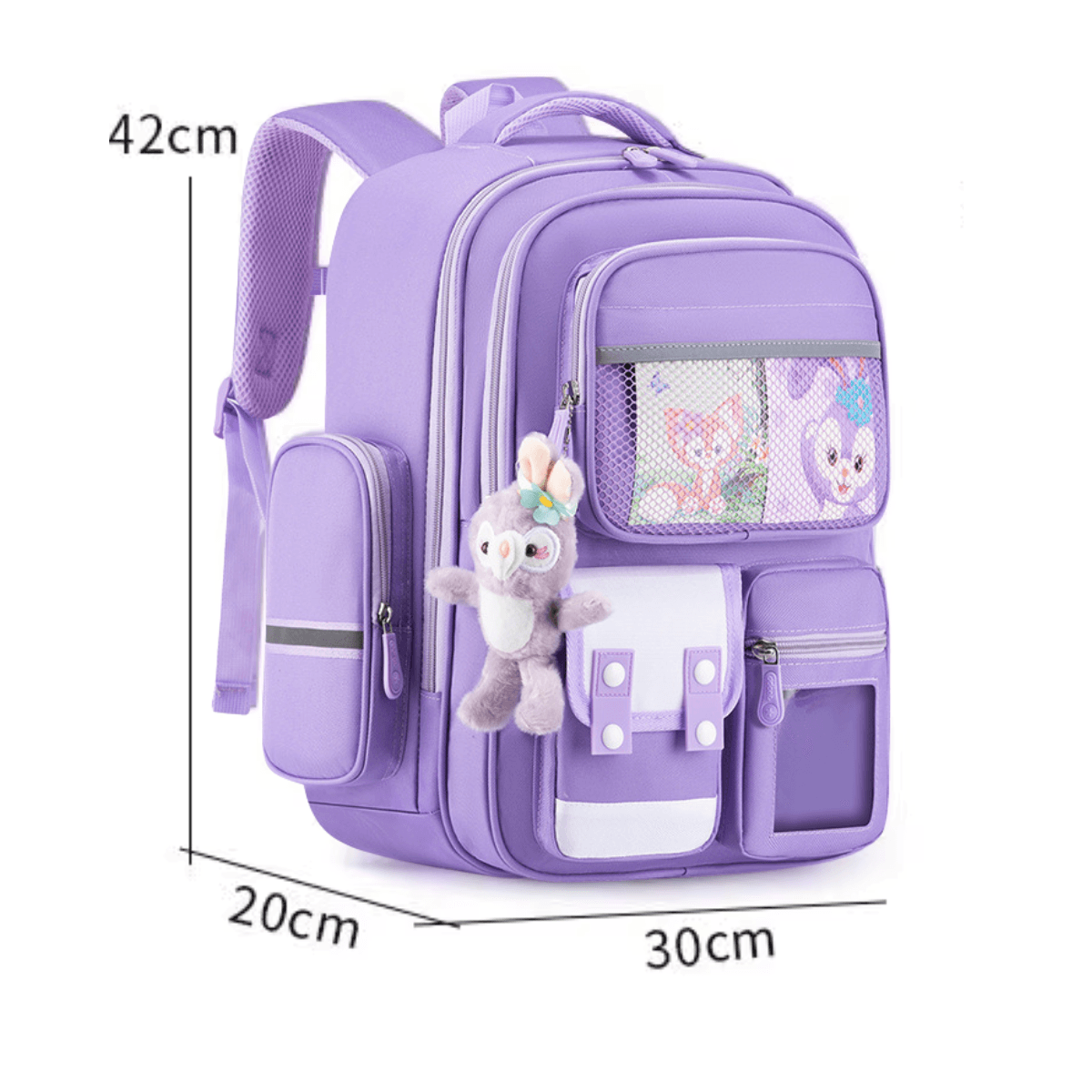 Ghiozdan Scoala, Ergonomic pentru copii - Ultra usor, Compartimente multiple, Rucsac Capacitate Mare, Protectie Spate - 3 | YEO