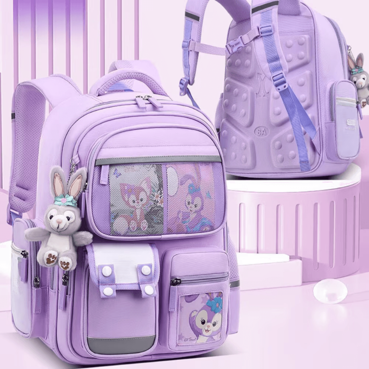 Ghiozdan Scoala, Ergonomic pentru copii - Ultra usor, Compartimente multiple, Rucsac Capacitate Mare, Protectie Spate - 4 | YEO