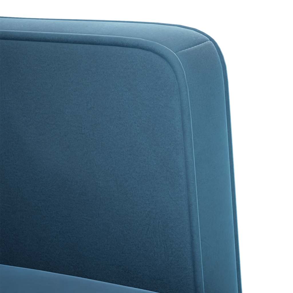 Canapea loveseat, albastru, 111 cm, catifea — imaginea 6
