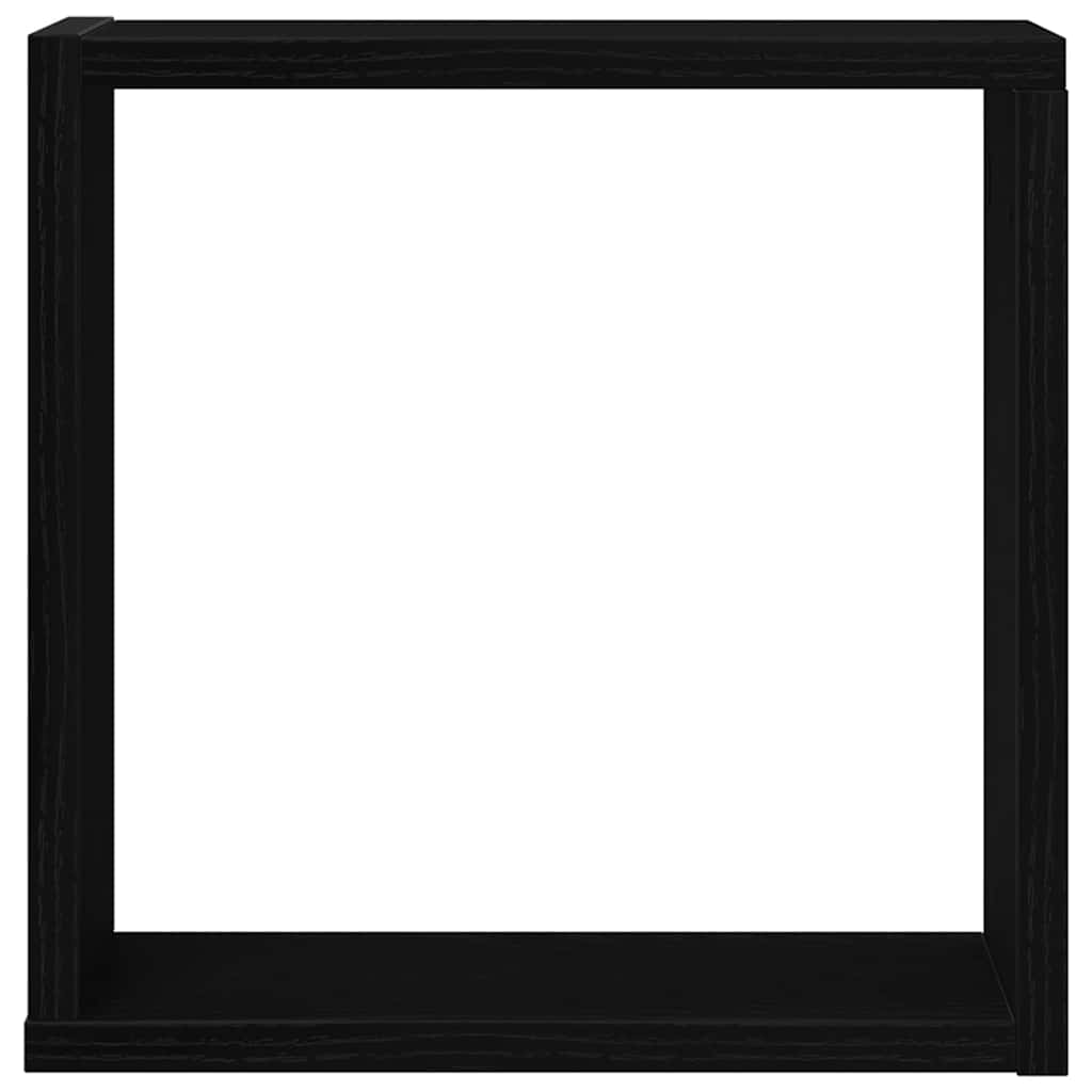 Rafturi de perete cub 6 buc. stejar negru, 30x15x30 cm lemn — imaginea 6