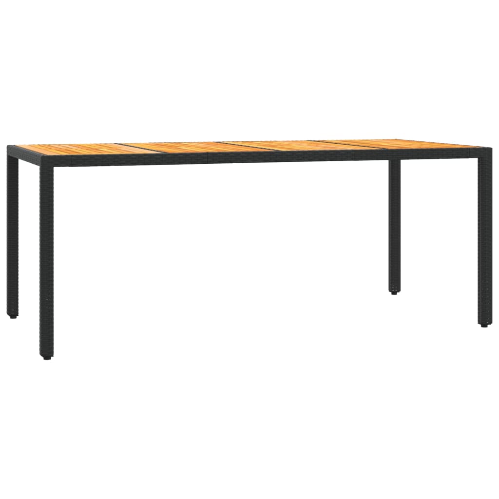 Set mobilier de gradina cu perne, 7 piese, negru, poliratan — imaginea 4