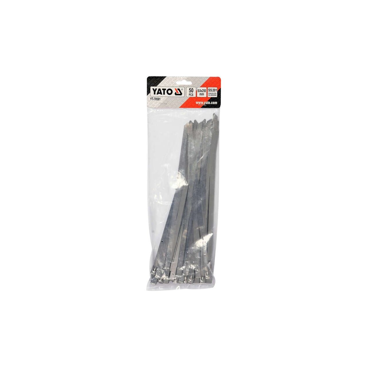 Coliere metalice reglabile 8.0 x 250mm, 50buc Yato YT-70581 - 3 | YEO