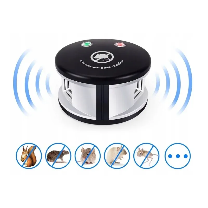 Aparat profesional cu ultrasunete anti-rozatoare, actiune la 360⁰ pana la 150m, Gonga® Negru - 2 | YEO