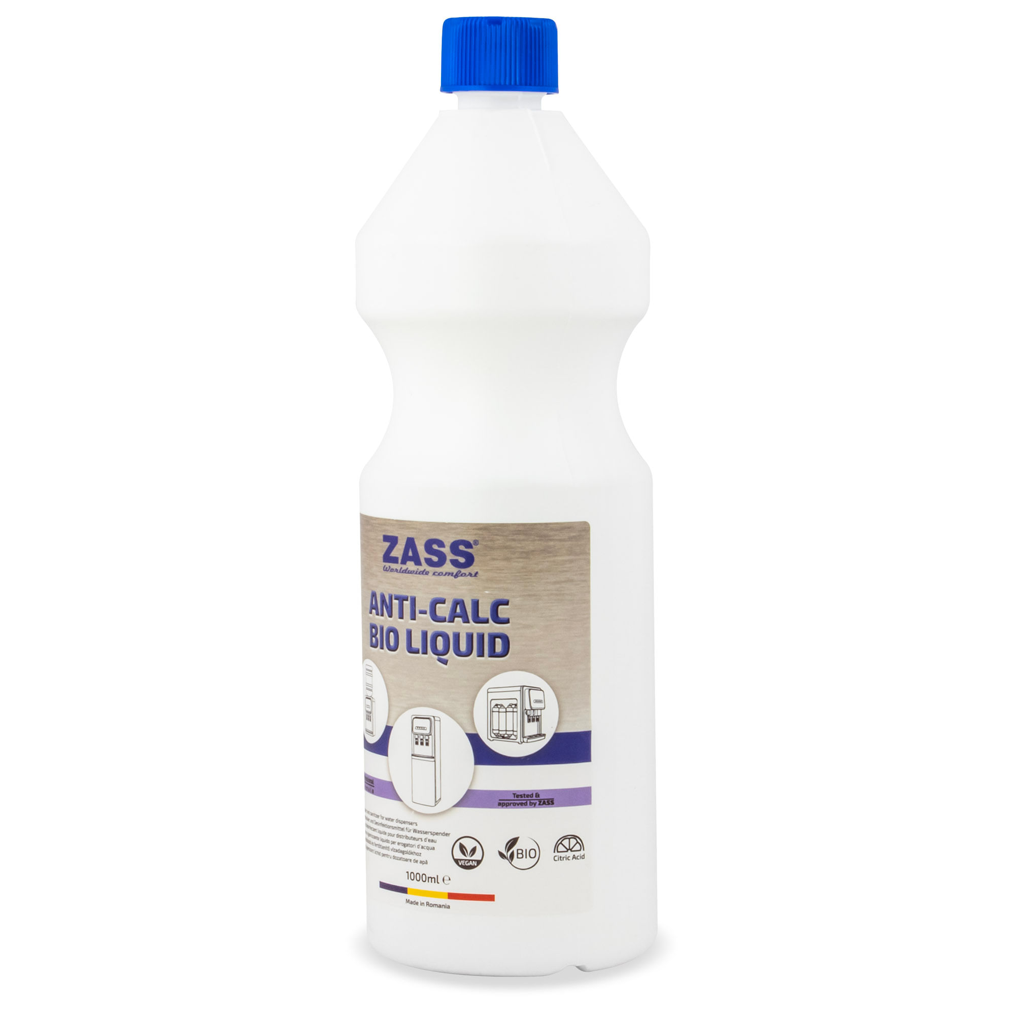 Detartrant si igienizant lichit pentru dozatoare apa, ZASS ZDL 03 -1000 ML