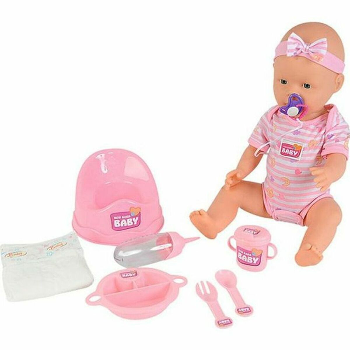 Papusa bebelus cu accesorii Drinks Pee