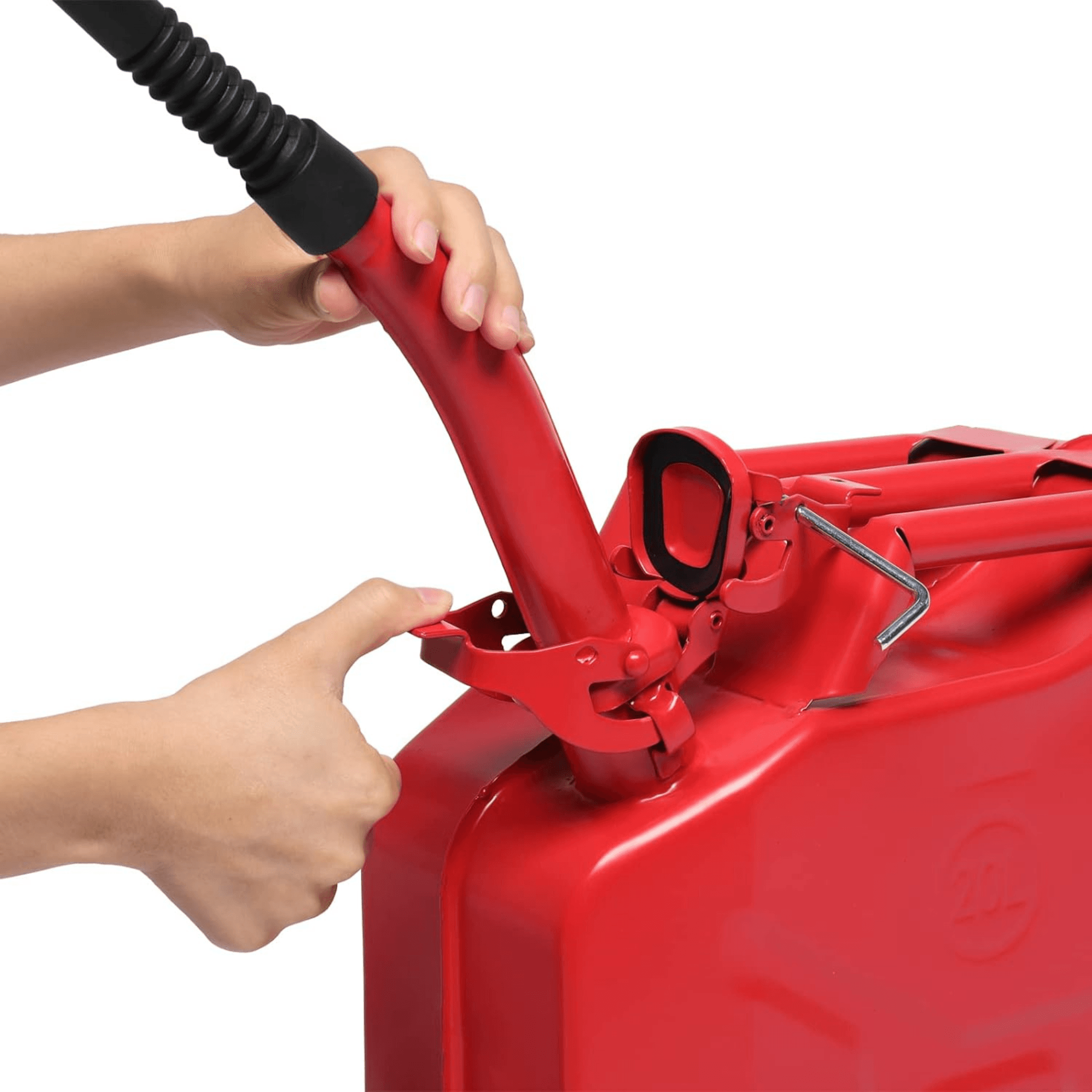 Canistra Metal 20 L pentru Combustibil, ABY PRODUCTS, cu Palnie Metalica, Rosu - imagine 5