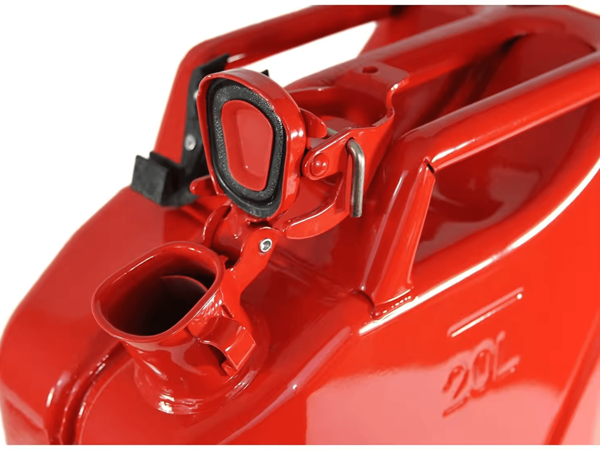 Canistra Metal 20 L pentru Combustibil, ABY PRODUCTS, cu Palnie Metalica, Rosu - imagine 8