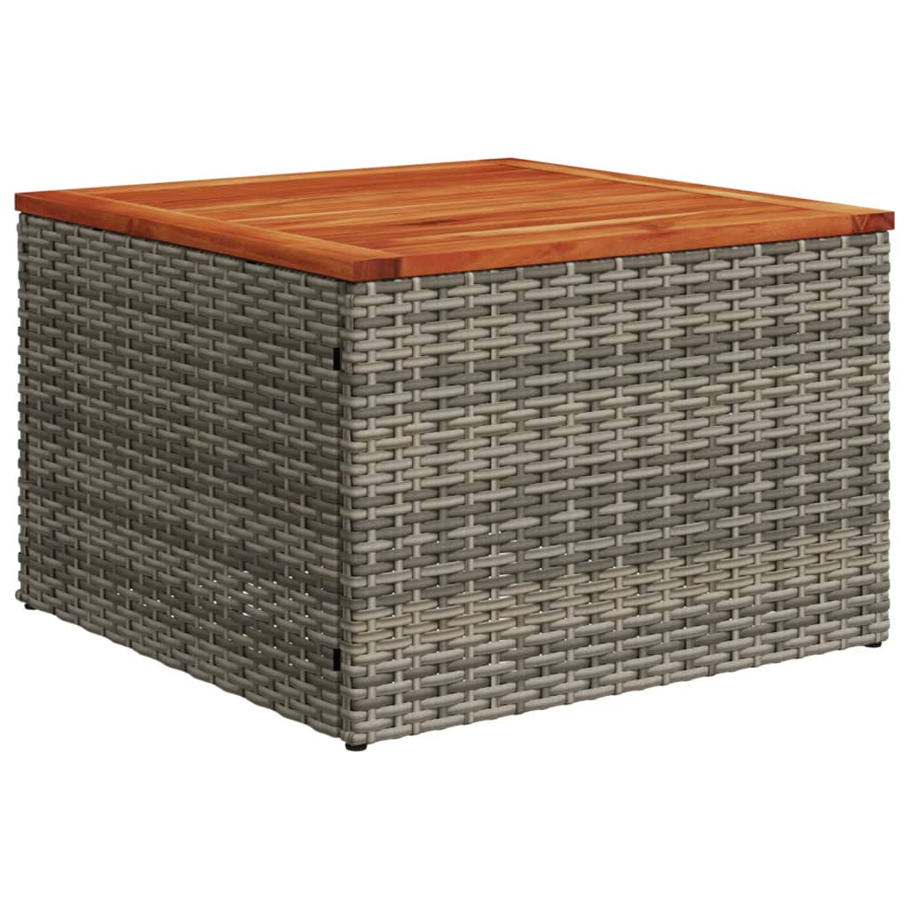 Set canapele de gradina, 9 piese, cu perne, gri, poliratan — imaginea 5