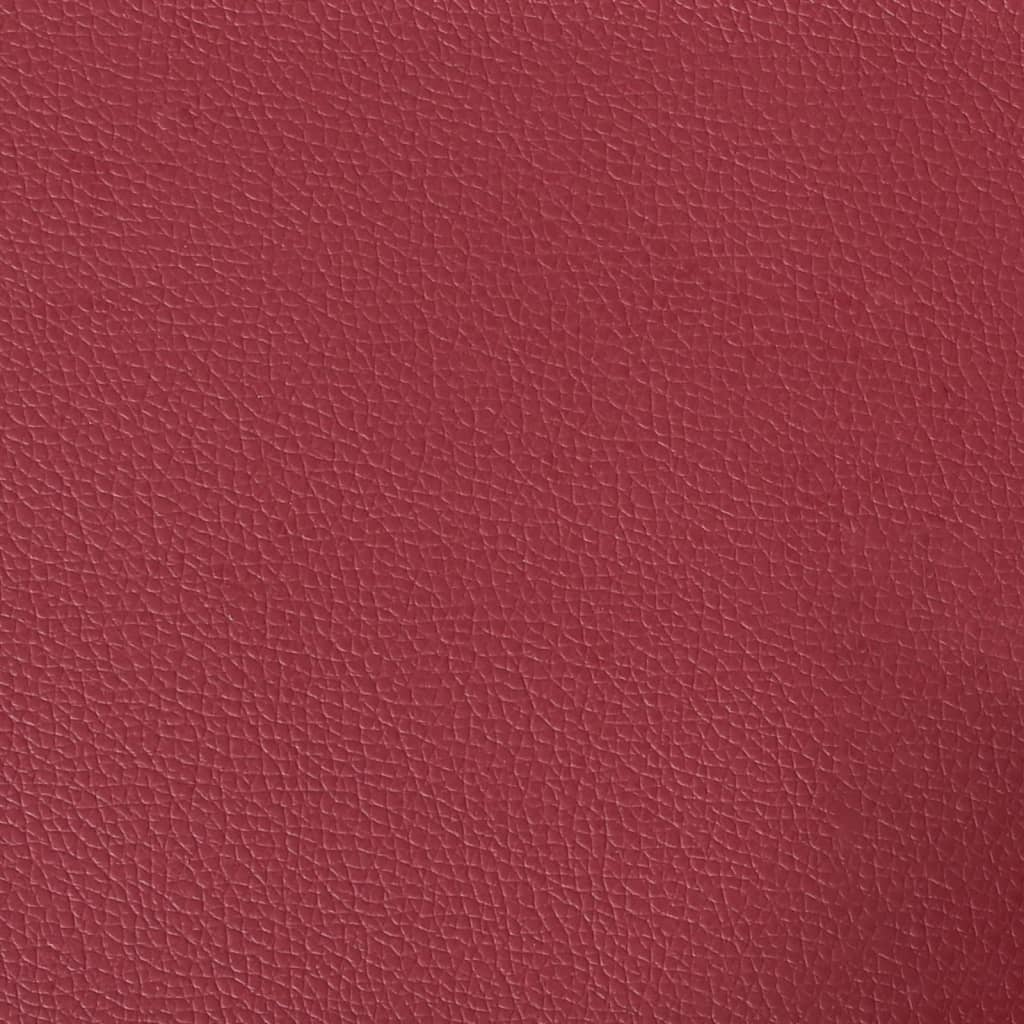 Canapea Chesterfield cu 3 locuri, rosu vin, piele ecologica — imaginea 8