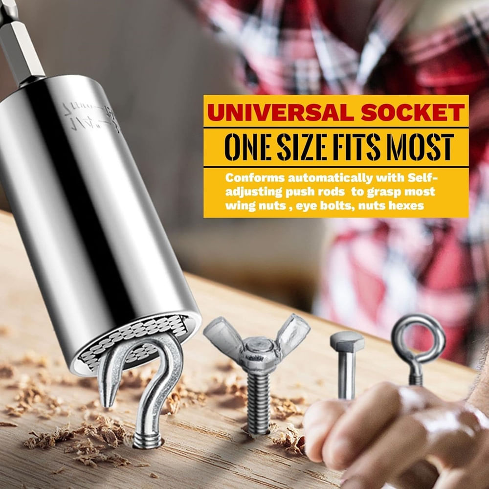 Cheie tubulara universala, 7-19 mm, adaptor 3/4" -> 1/4", Mighty Toolware MT13105 — imaginea 4