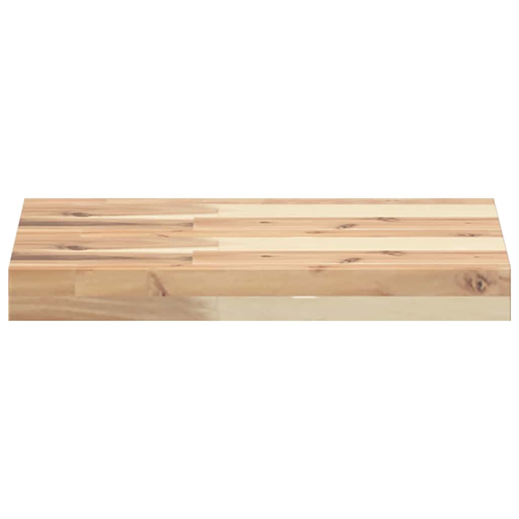 Raft suspendat, 40x30x4 cm, lemn masiv de acacia netratat — imaginea 4
