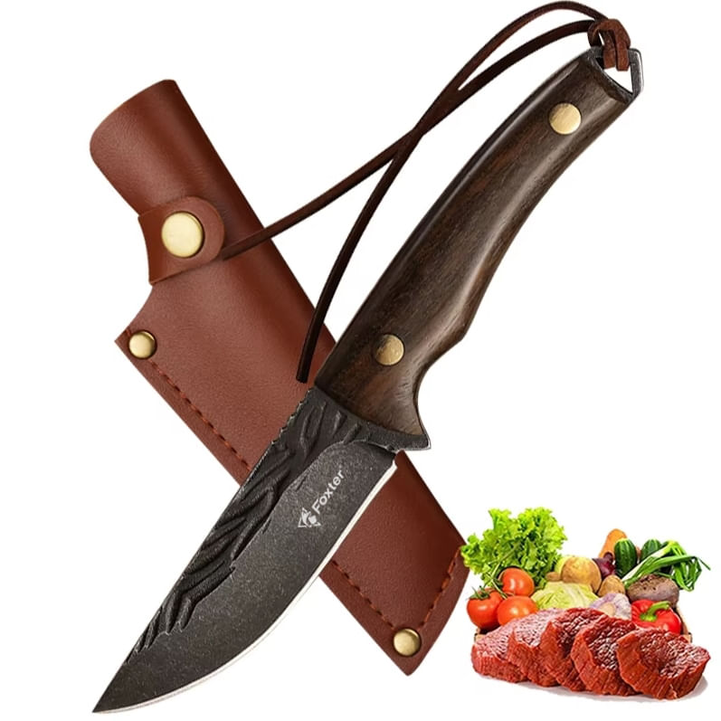 Cutit de vanatoare si bucatarie Foxter, 20 cm, otel inoxidabil, husa inclusa - 2 | YEO