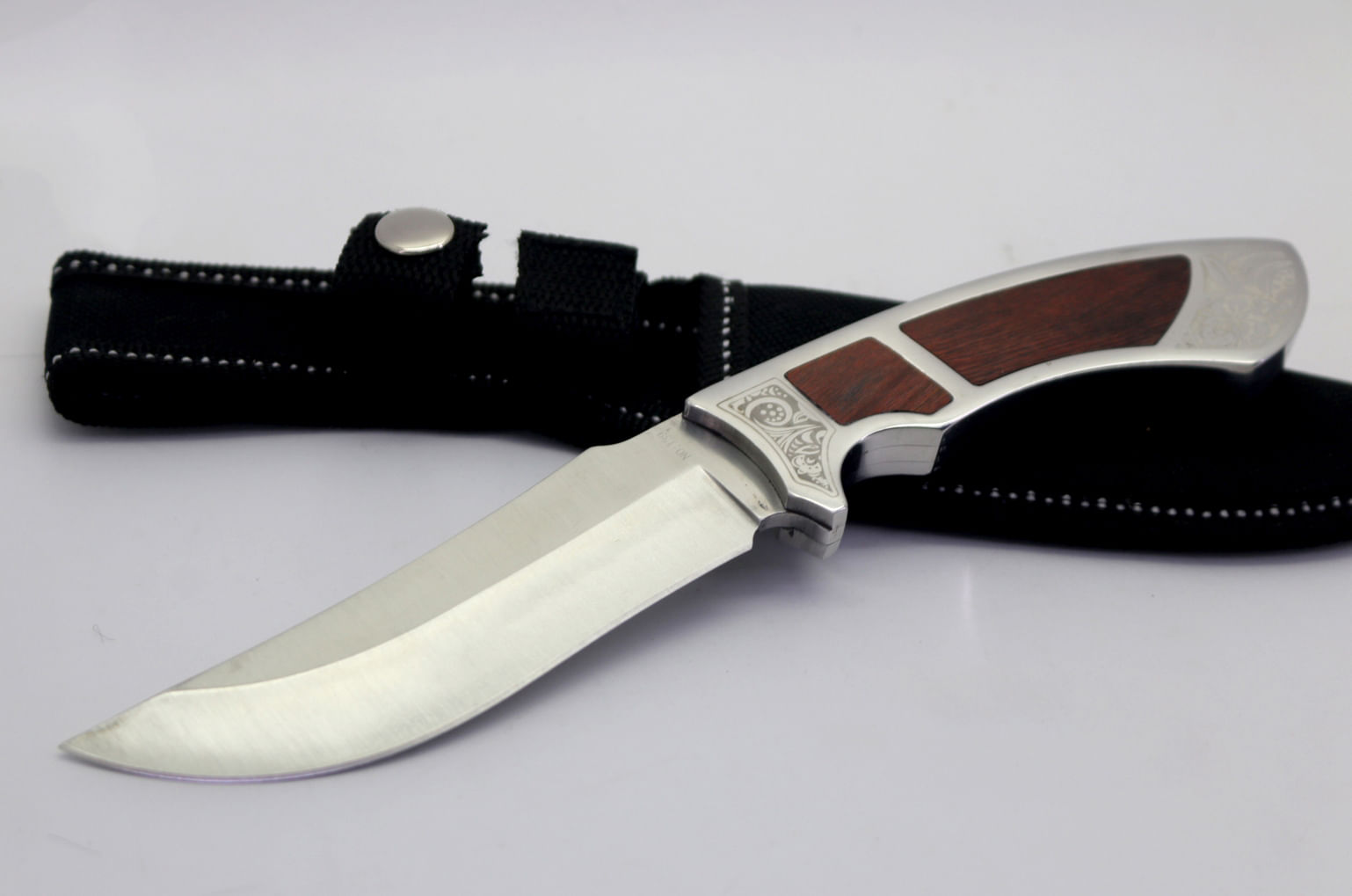 Cutit de vanatoare militar Finka Foxter, 22 cm, otel si lemn, husa inclusa - imagine 2