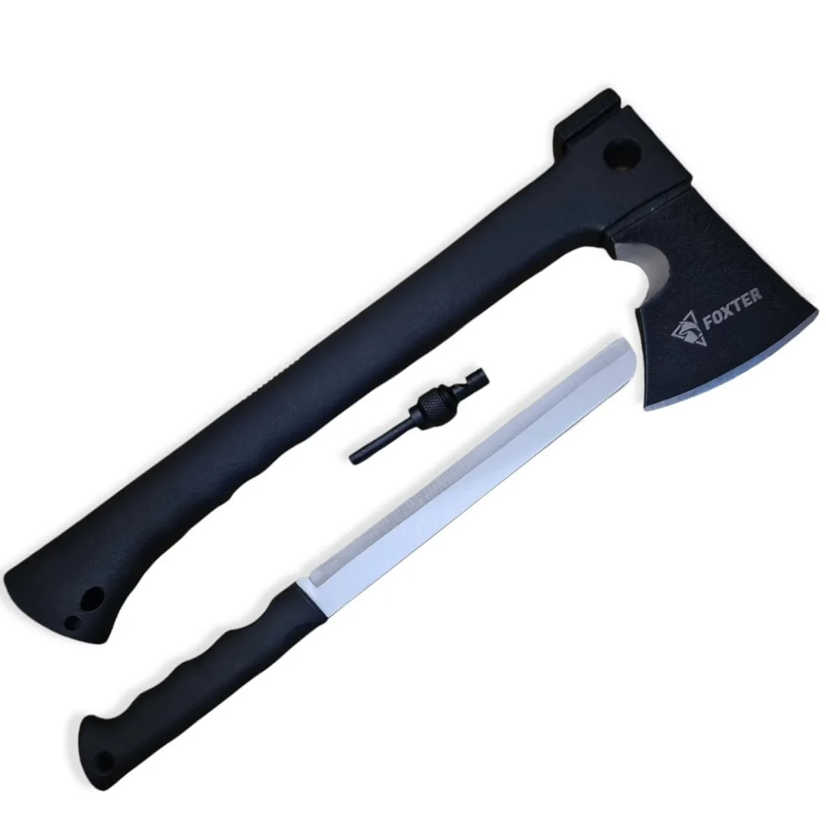 Set supravietuire 7 n 1 Foxter, topor, cutit, cremene si fluier, teaca inclusa - 2 | YEO