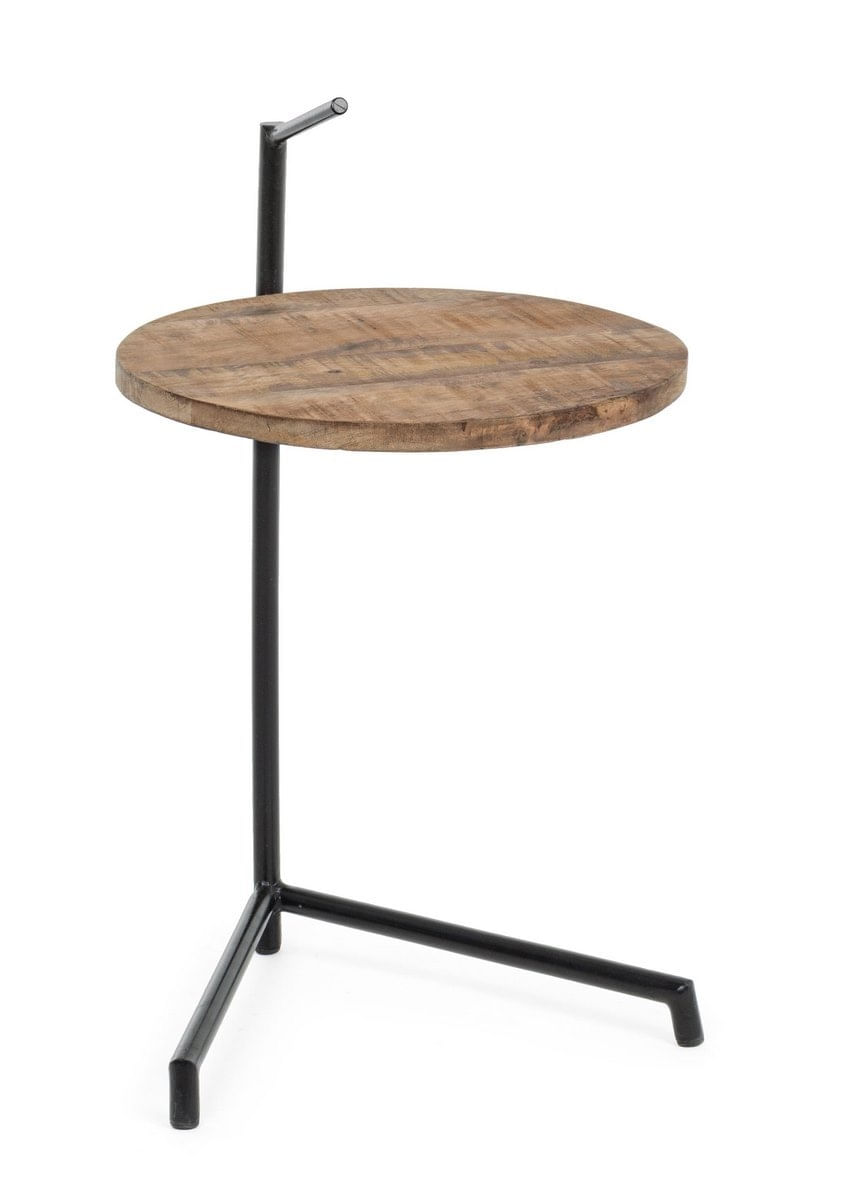 Masuta de cafea din fier cu blat lemn mango Walton 38 cm x 44 cm x 63 h — imaginea 2