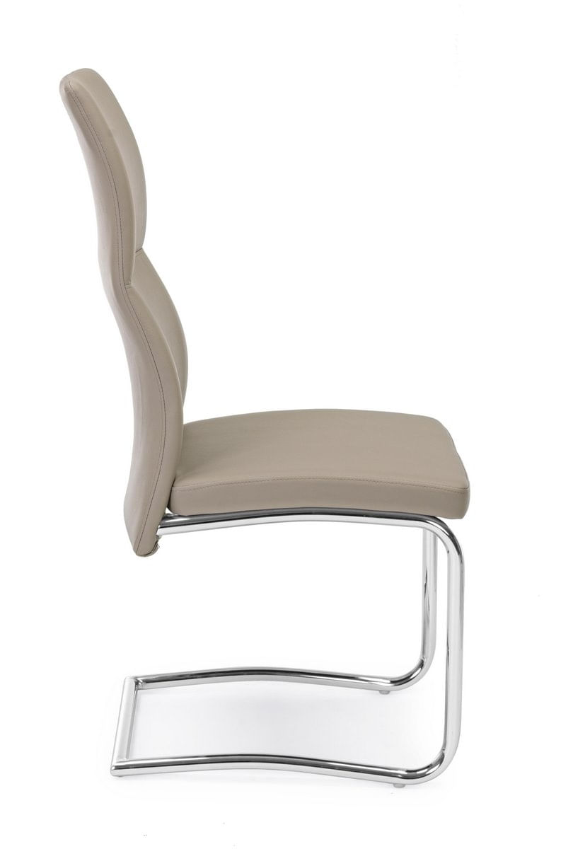 Scaun cu spatar din piele ecologica maro argintiu Thelma 44 cm x 58 cm x 104 h x 47 h — imaginea 6