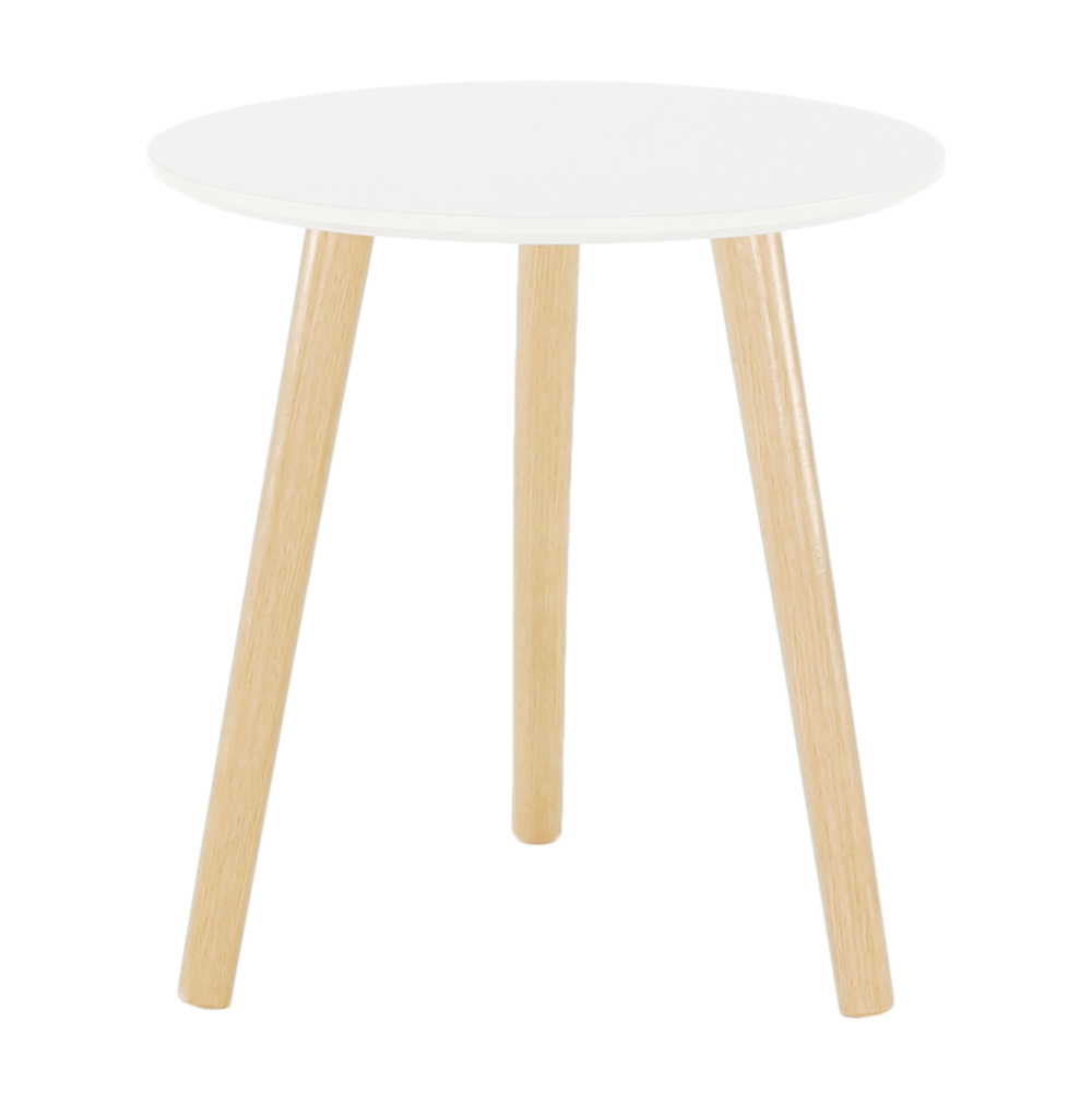 Masuta din pal alb natur PAMINO 40x40x42 cm — imaginea 2