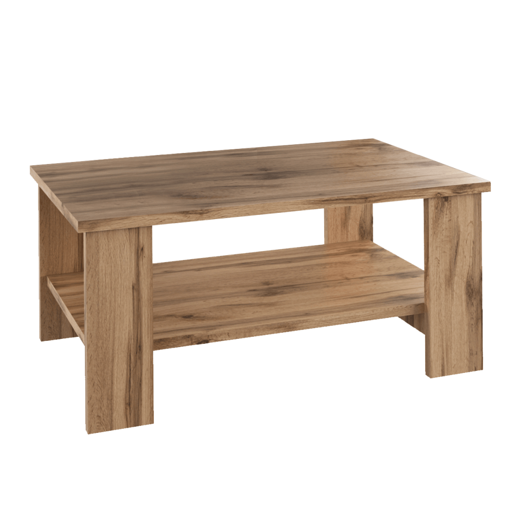 Masuta de cafea din mdf maro stejar wotan Bernardo 90x55x41 cm — imaginea 3