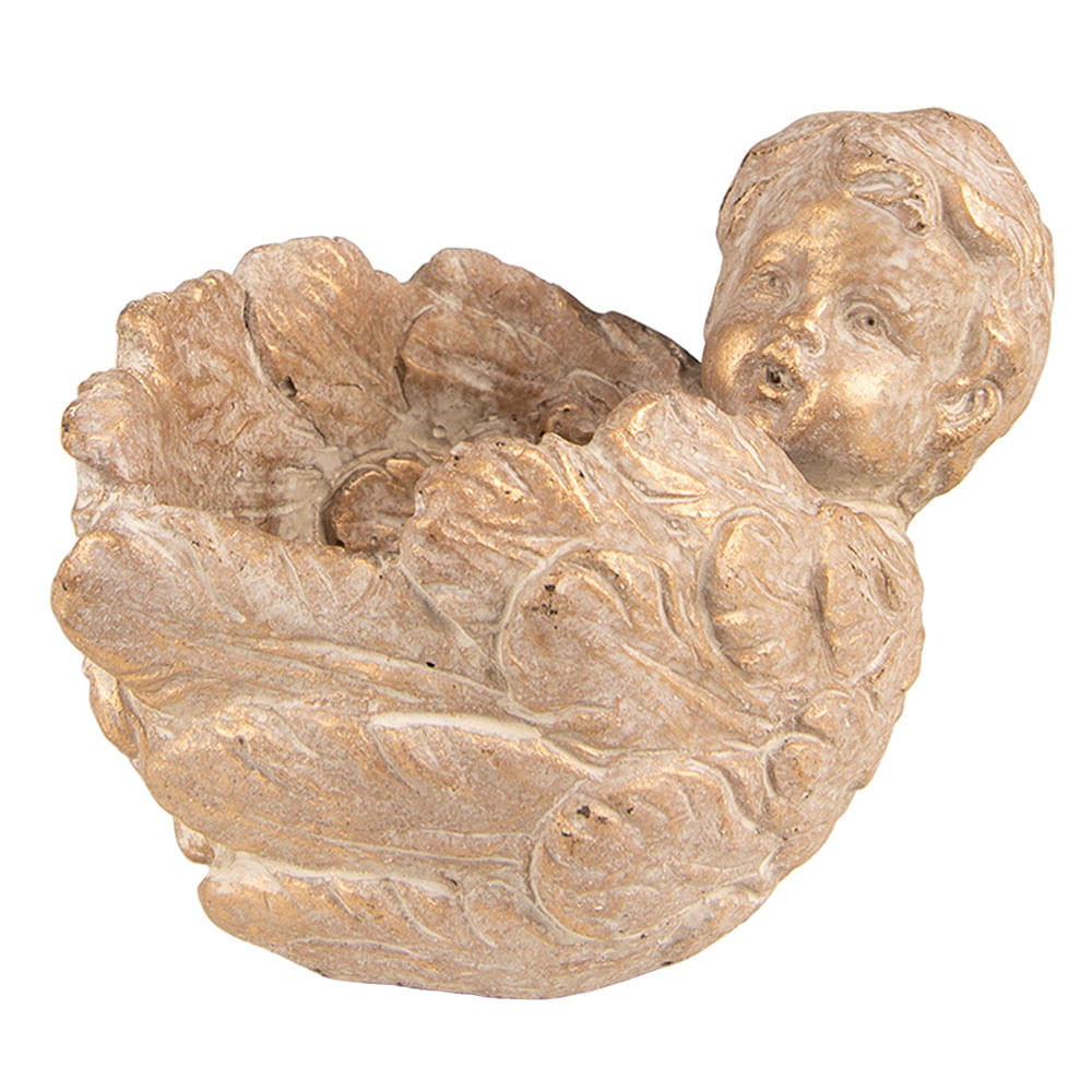 Set 2 ghivece flori ceramica maro Inger 16x13x12 cm