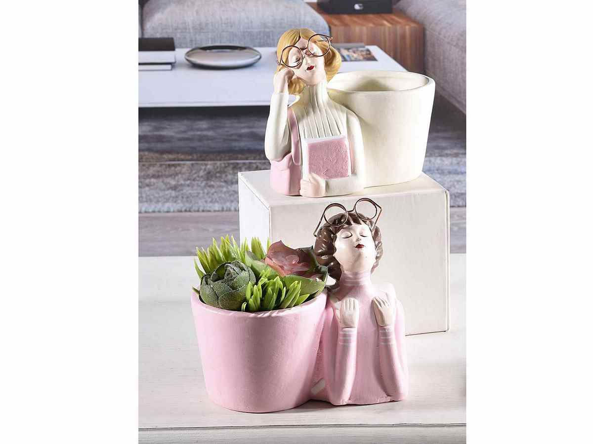 Set 2 ghivece flori ceramica 12x7.5x11 cm — imaginea 3