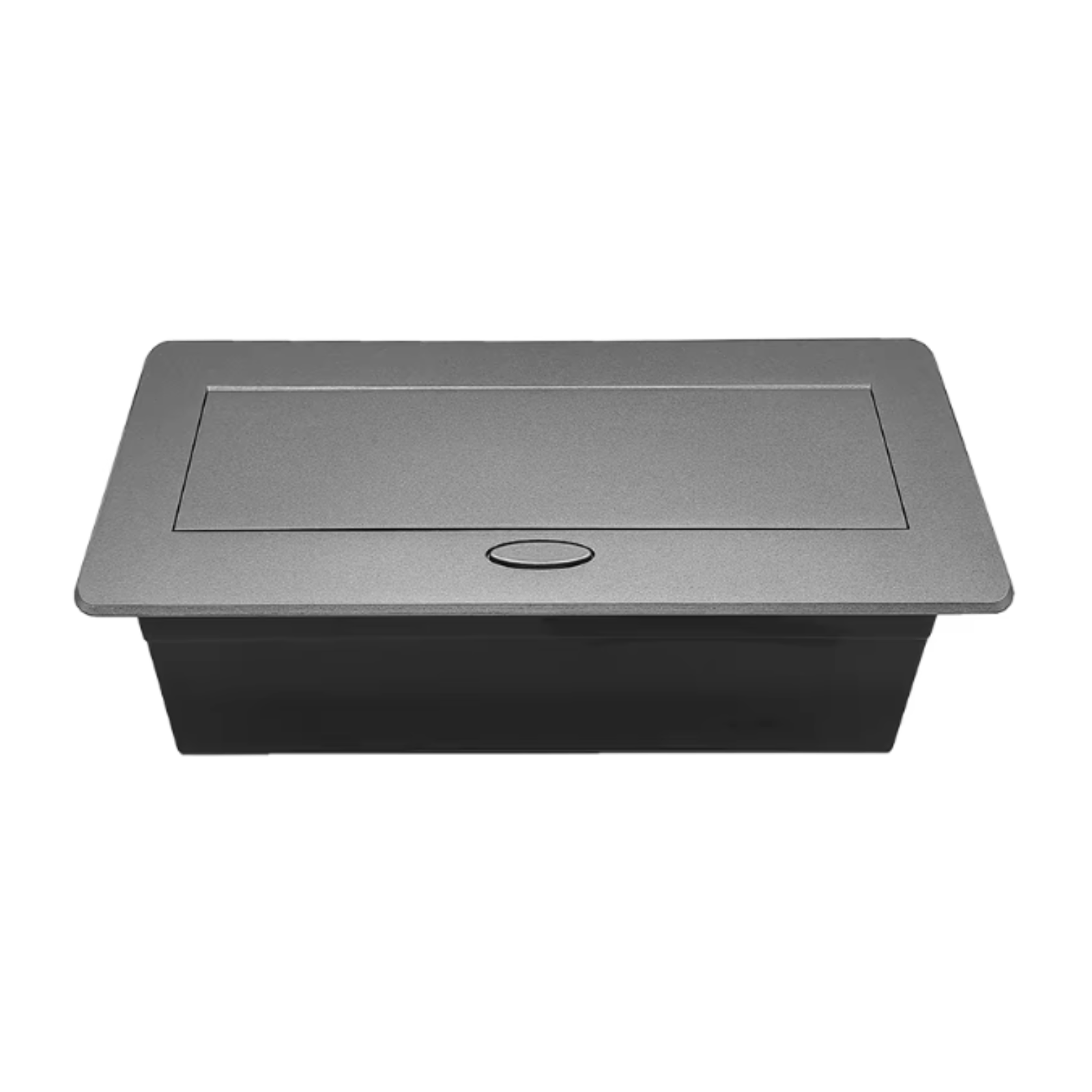Priza Incorporabila Retractata, Adsinio, 2 Shucko, 2 USB, cablu 1.8m, curent nominal 16A, Aluminiu, Negru Antracit