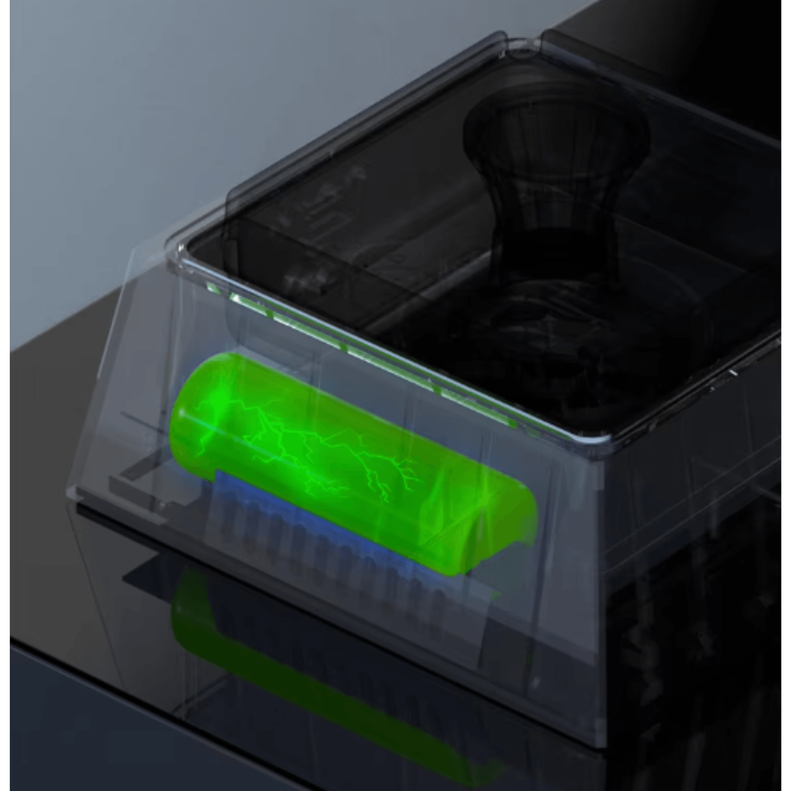 Scrumiera electrica moderna cu aspirare, Adsinio, 2 nivele de absorbtie, Purificator de aer incorporat, Lumina LED,Negru - imagine 8