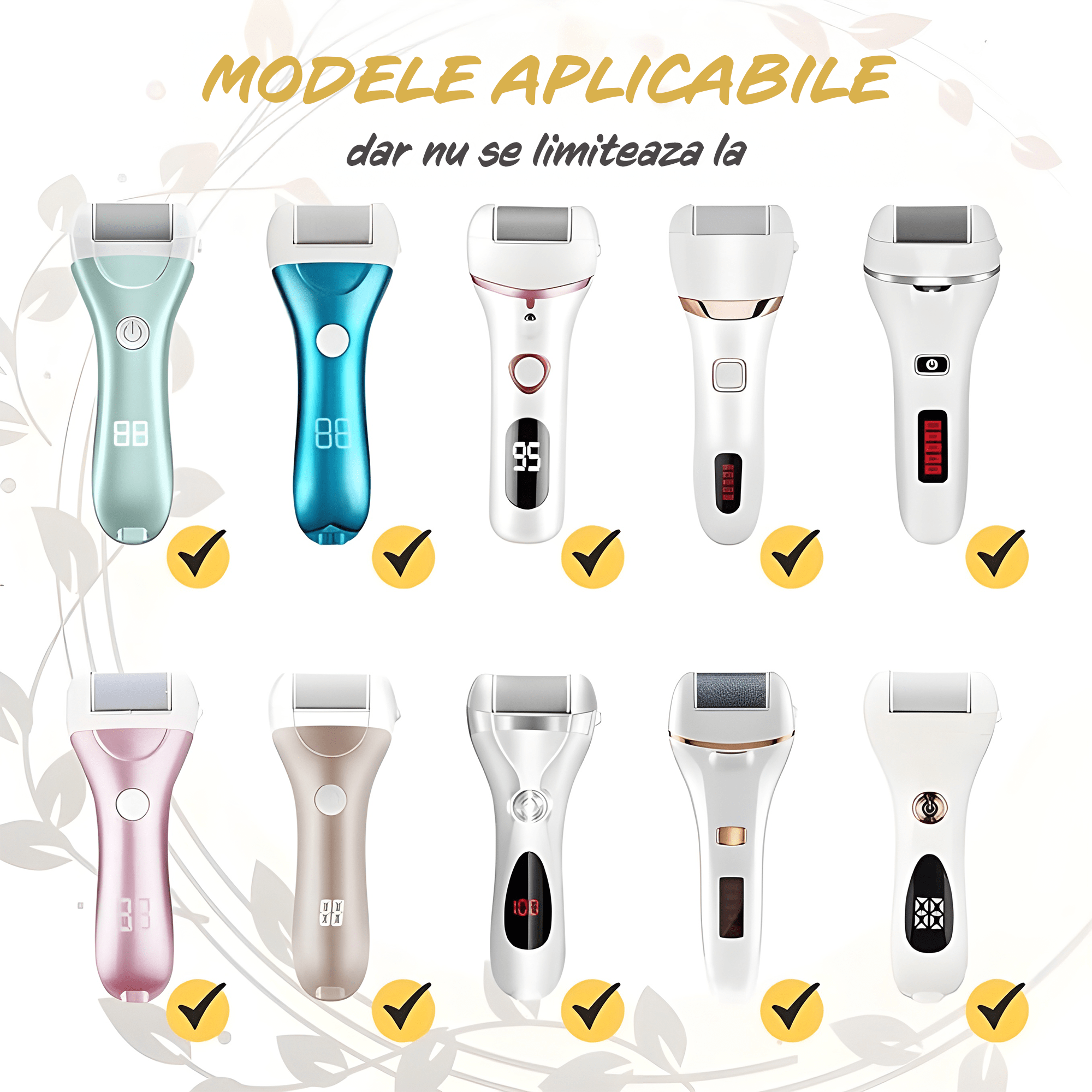 Set accesorii pentru Pila electrica pentru talpi si calcaie IMA Trend, 3 role, Indepartare piele moarta