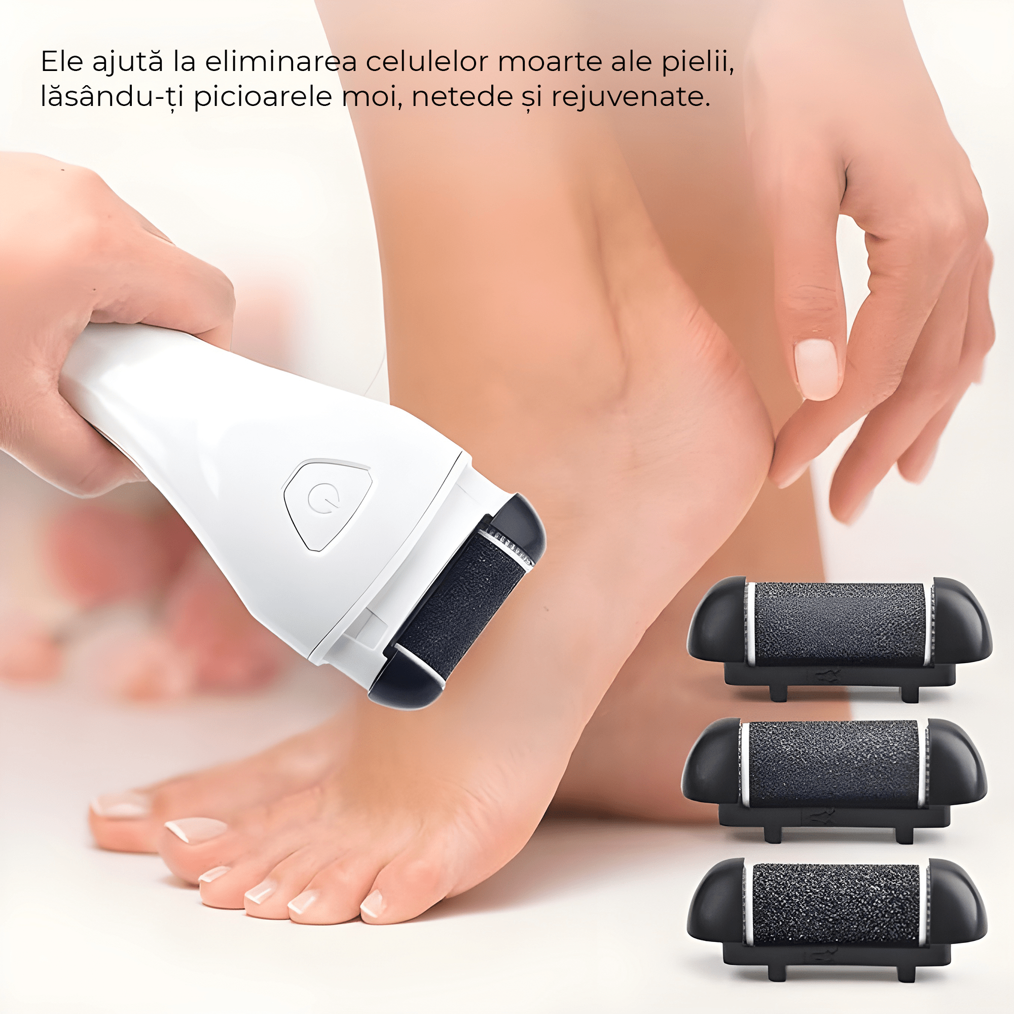 Set accesorii pentru Pila electrica pentru talpi si calcaie IMA Trend, 3 role, Indepartare piele moarta - 3 | YEO
