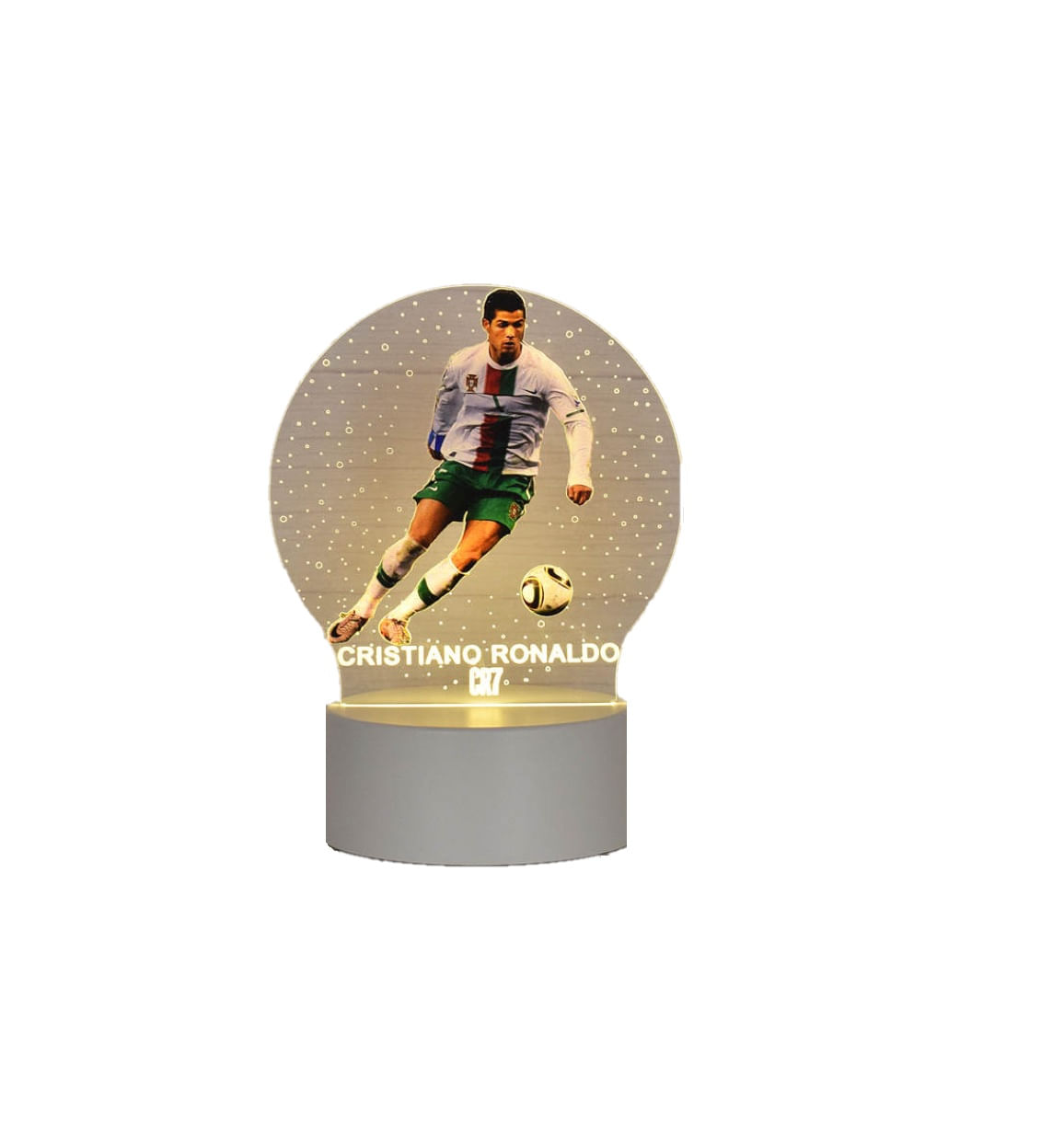 Lampa de veghe LED, Cristiano Ronaldo, 7 Culori, Lumina Ambientala, Alimentare USB sau 3 baterii AA - 4 | YEO