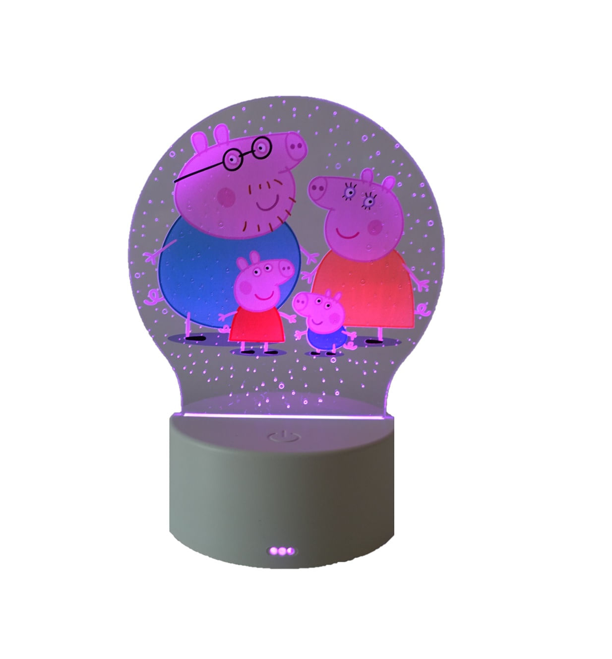 Lampa de veghe LED, Peppa Pig Family, 7 Culori, Lumina Ambientala, Alimentare USB sau 3 baterii AA - imagine 3