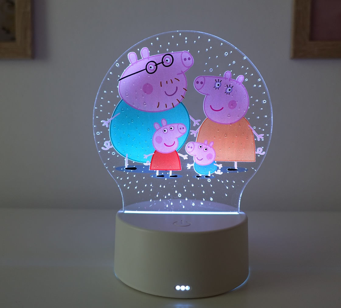 Lampa de veghe LED, Peppa Pig Family, 7 Culori, Lumina Ambientala, Alimentare USB sau 3 baterii AA - imagine 4