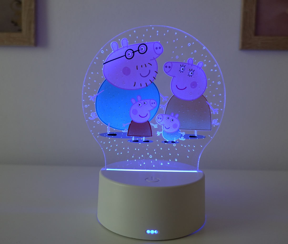 Lampa de veghe LED, Peppa Pig Family, 7 Culori, Lumina Ambientala, Alimentare USB sau 3 baterii AA - imagine 5