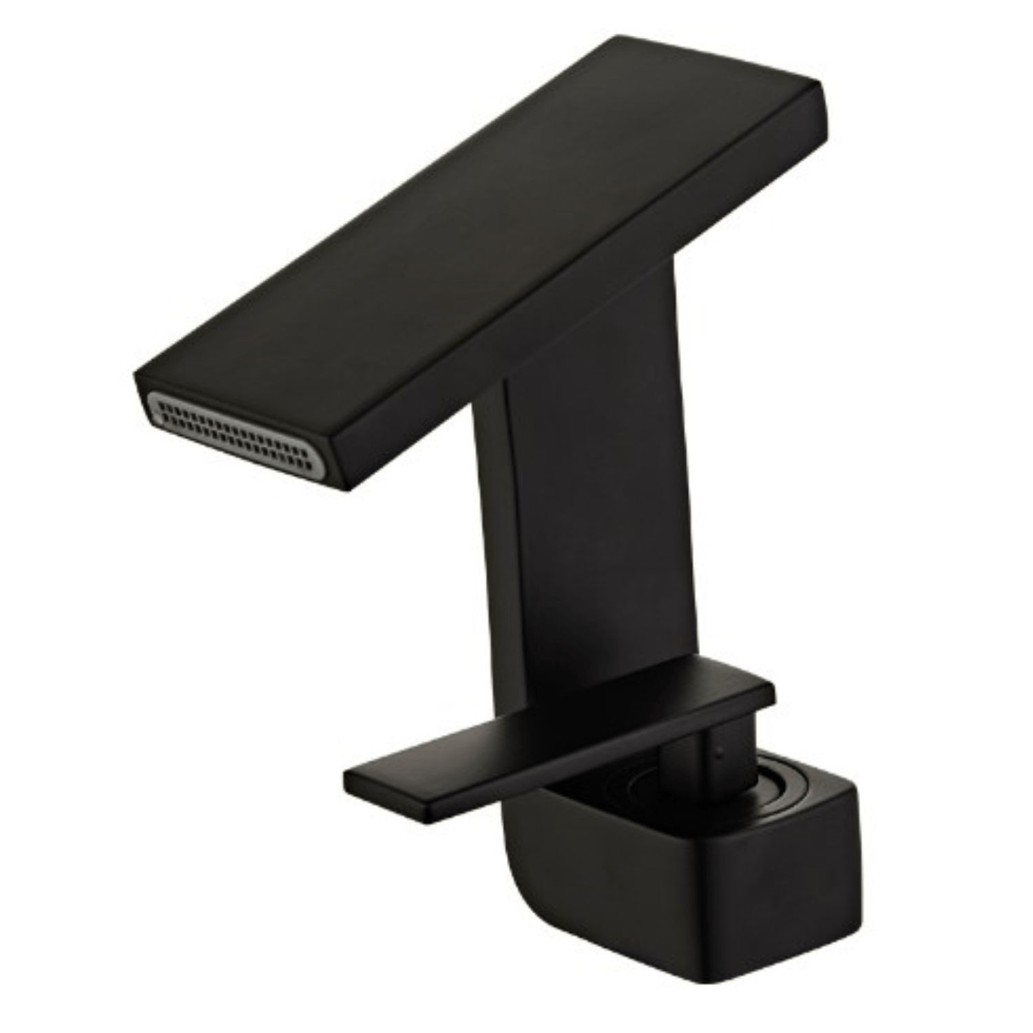 Baterie chiuveta baie, Adsinio, Iesire in cascada, pipa scurta, fixa, monocomanda, Negru Mat — imaginea 3