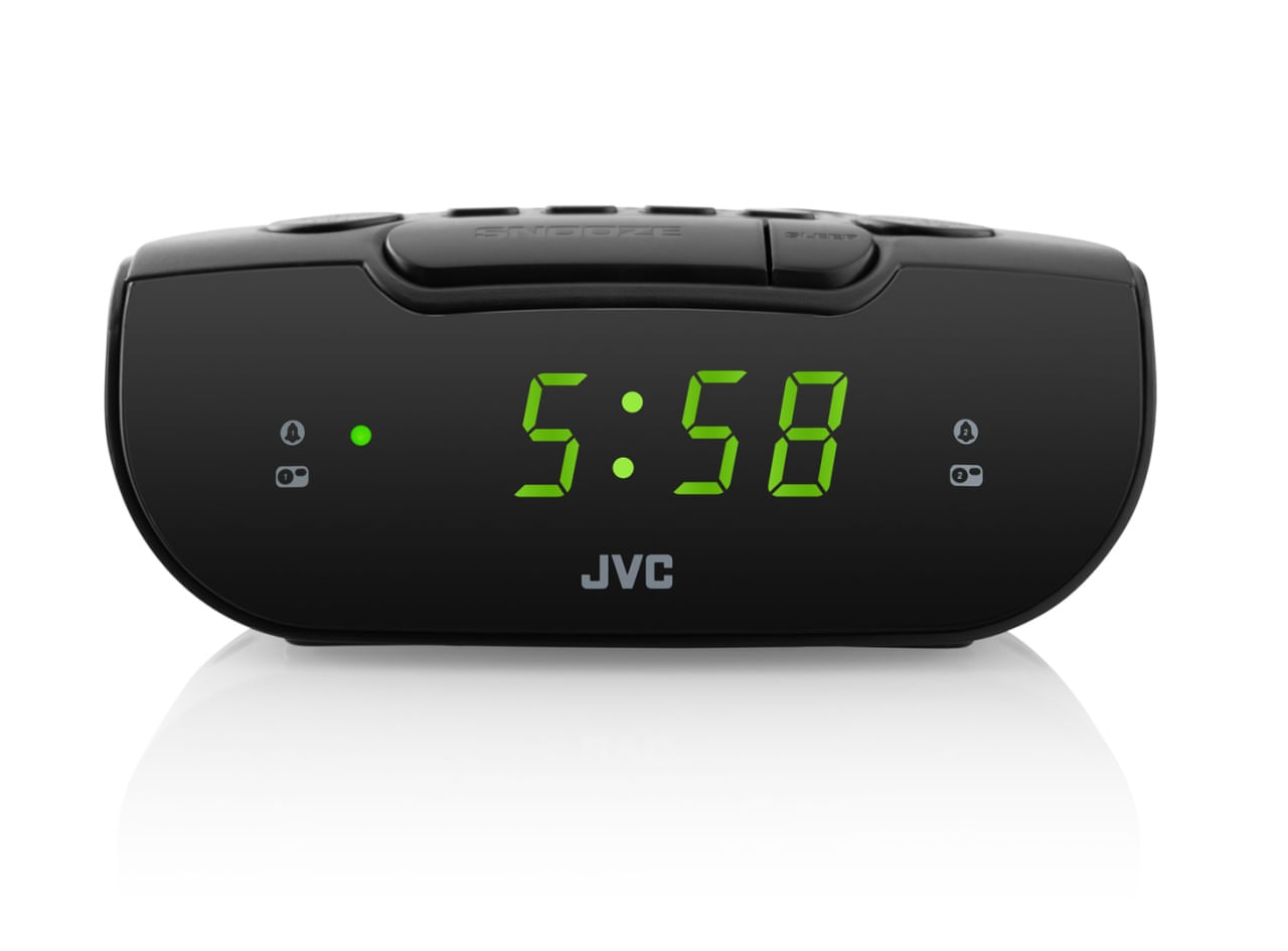 Radio cu ceas JVC RA-E111B, tuner digital FM/AM, alarma duala, Sleep, Snooze, negru - 1 | YEO