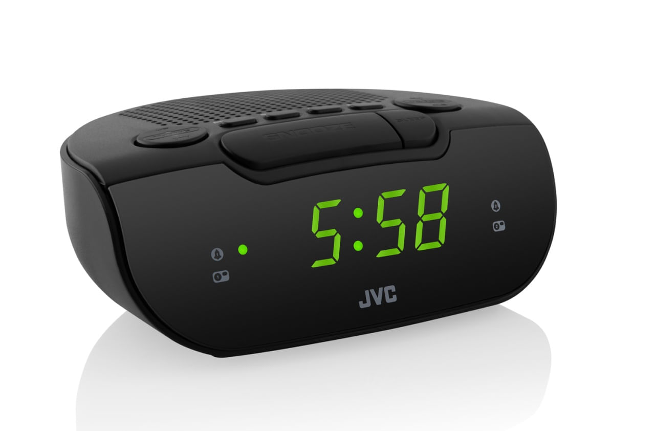Radio cu ceas JVC RA-E111B, tuner digital FM/AM, alarma duala, Sleep, Snooze, negru - 2 | YEO